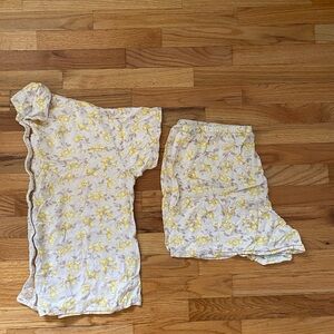 Yellow Floral Pajamas